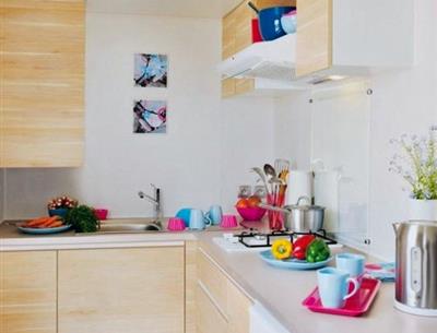 duo cottage kitchen camping la roseraie 