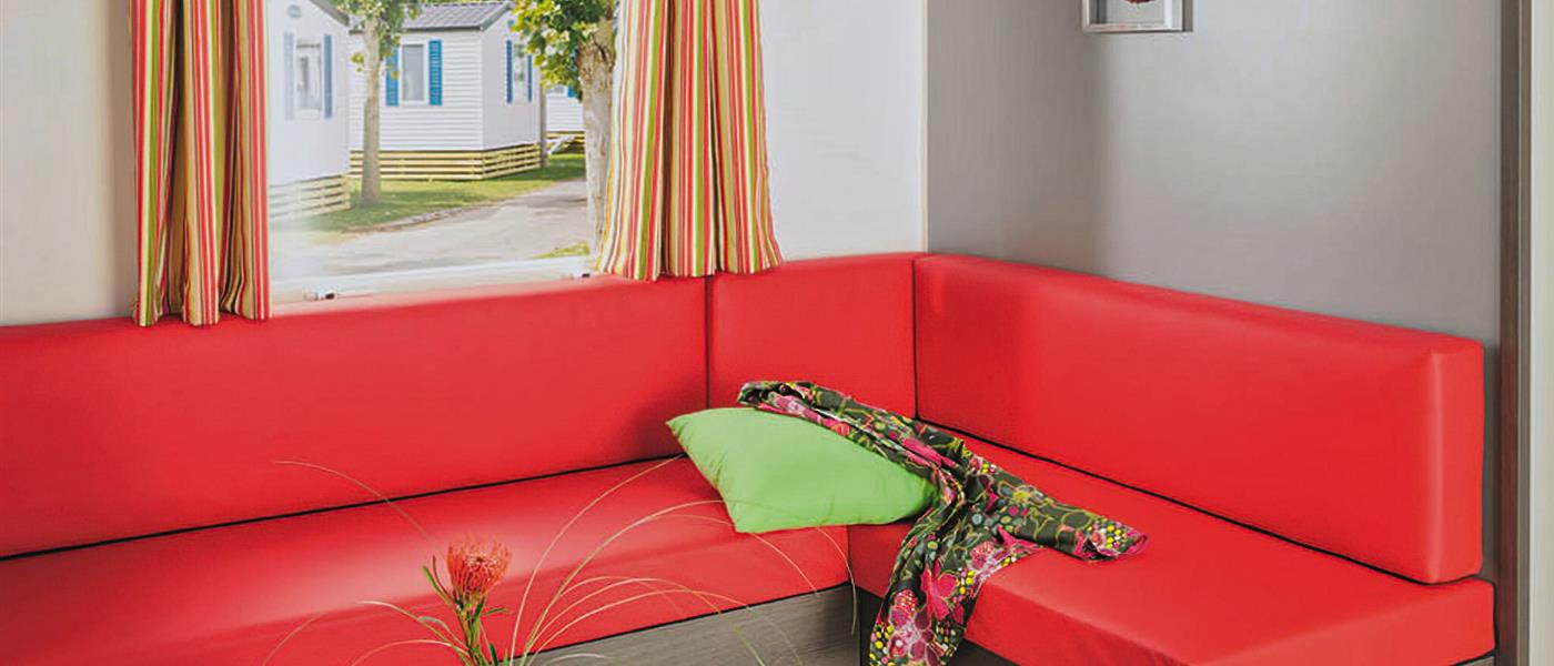 living room Cottage Louisiana 4/5 people - 31m² Camping La Roseraie La Baule - Camping La Roseraie