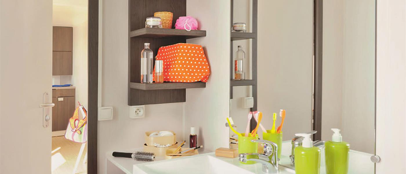 bathroom Cottage Louisiana 4/5 people - 31m² Camping La Roseraie La Baule - Camping La Roseraie
