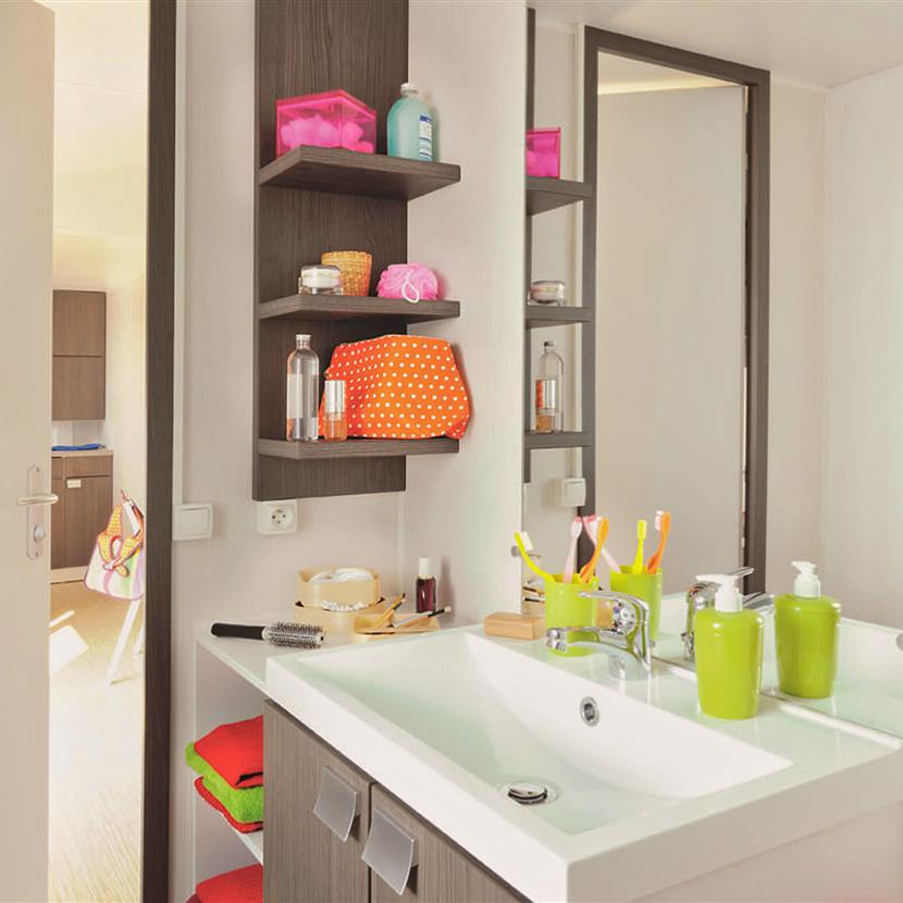bathroom Cottage Louisiana 4/5 people - 31m² Camping La Roseraie La Baule - Camping La Roseraie