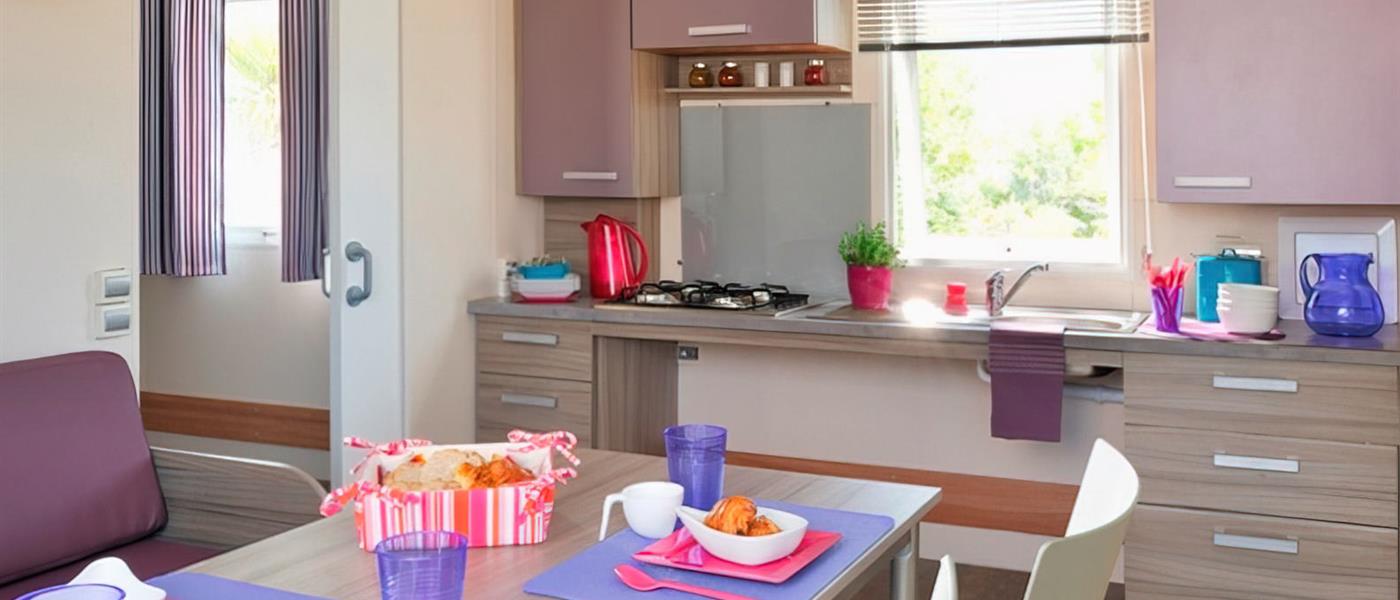 Overview Cottage Life 4/5 people - 32m² Camping La Roseraie - Camping La Roseraie