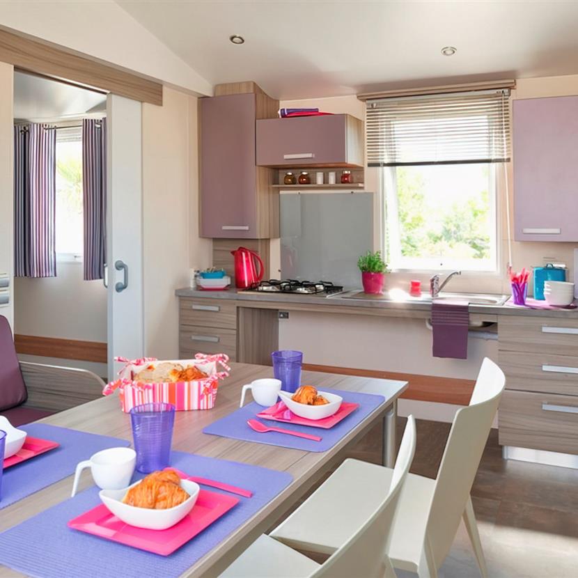Overview Cottage Life 4/5 people - 32m² Camping La Roseraie - Camping La Roseraie
