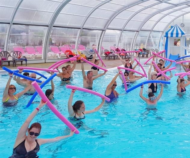 water aerobics session