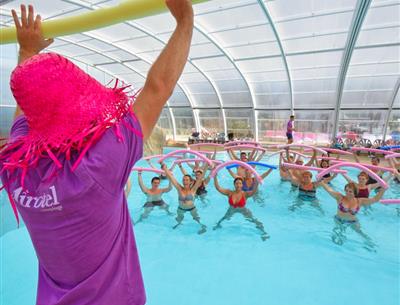 Water aerobics session